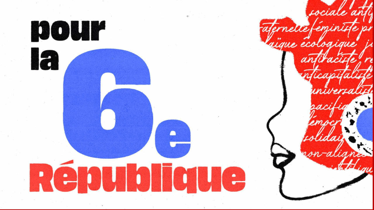Photo d'un tract LFI pour la e république.