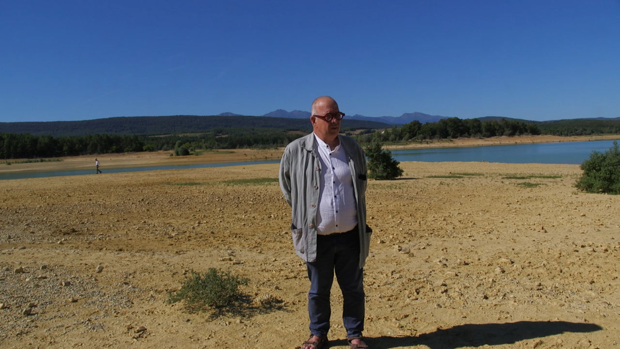 Photo de F. Lafon avec le lac de Montbel en fond.